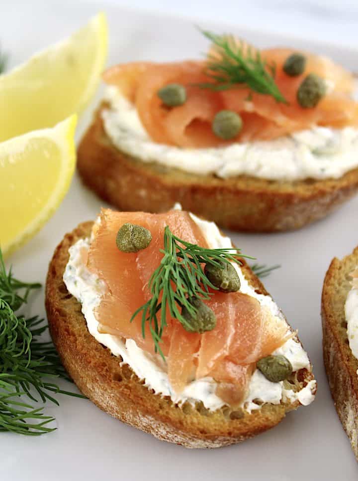 Smoked Salmon and Goat Cheese Crostini – Nutritious Deliciousness