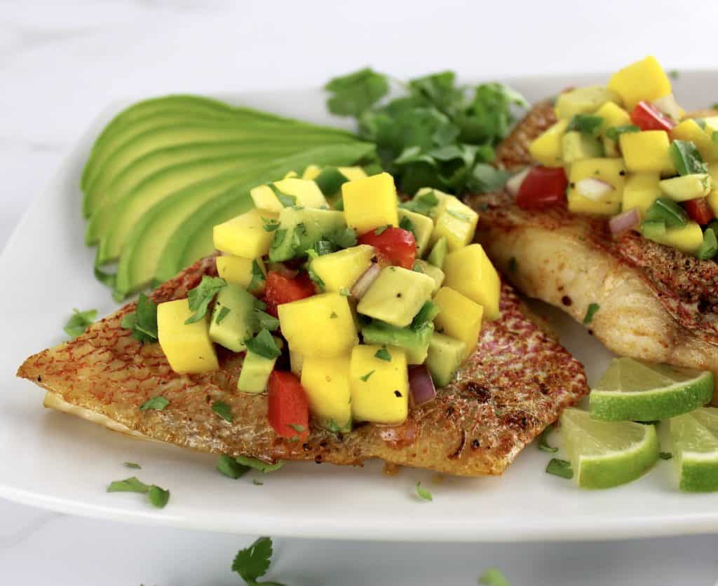 Broiled Red Snapper With Mango Salsa Nutritious Deliciousness